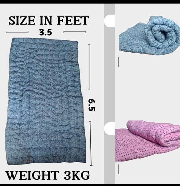 POLYSTER-filled Gadda for Single Bed & Floor Folding Mattresses . 4