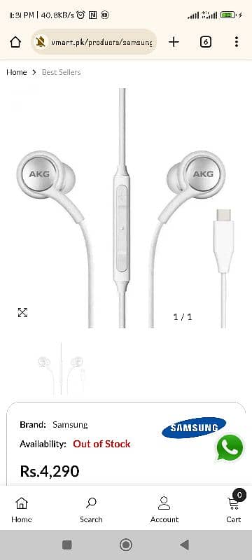 Samsung original handfree (akg) 1