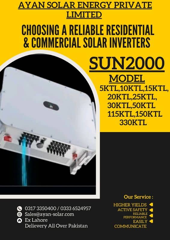 Huawei Ongrid Inverters | 10ktl – 115KTL | Solar Inverter 0