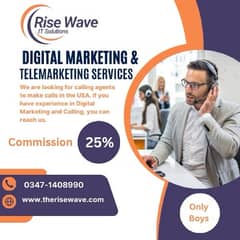 looking for calling agents to make calls in USA for Digital marketing