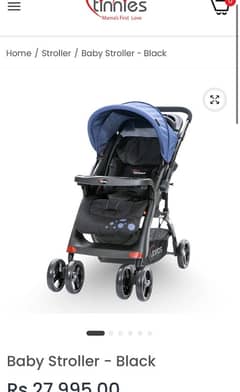 tinnies baby stroller black