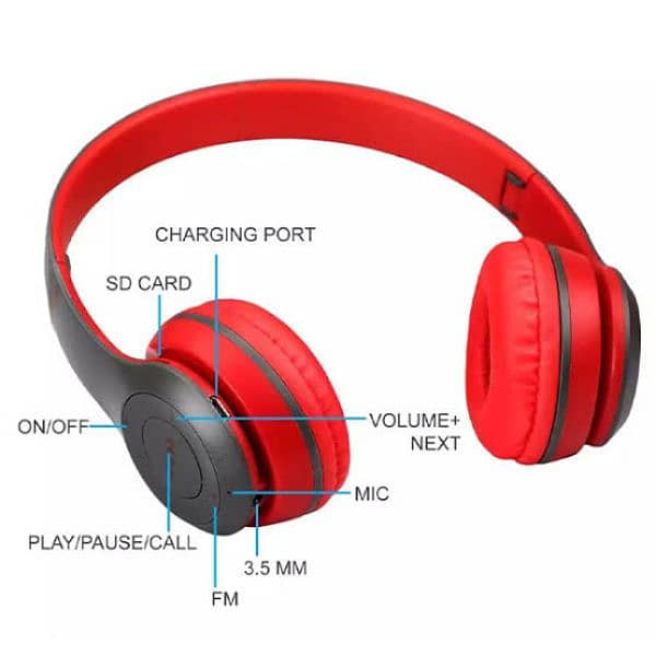 Wireless Headphones, P47 Bluetooth Foldable Headset with Microphone 1