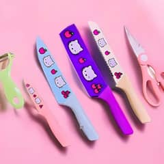 Ramadan Gift New 6-Piece Colorful Kitchen Knife Set