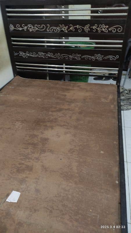 iron bed with matress 1