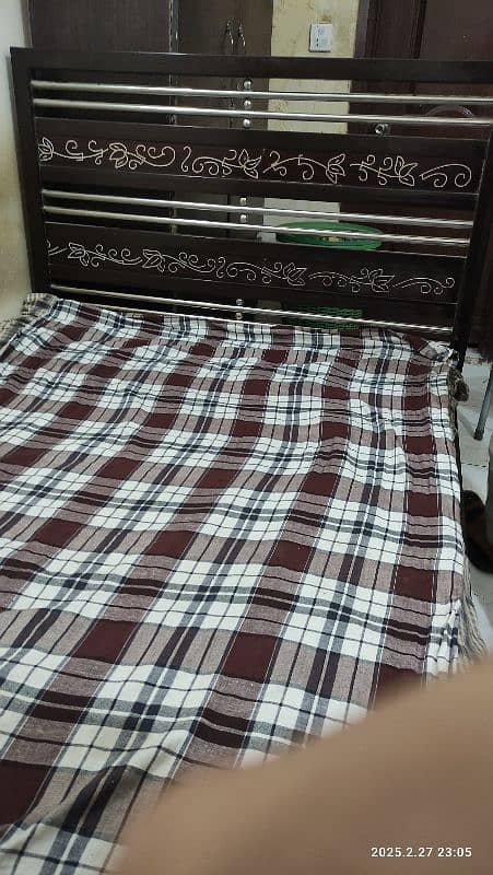 iron bed with matress 2