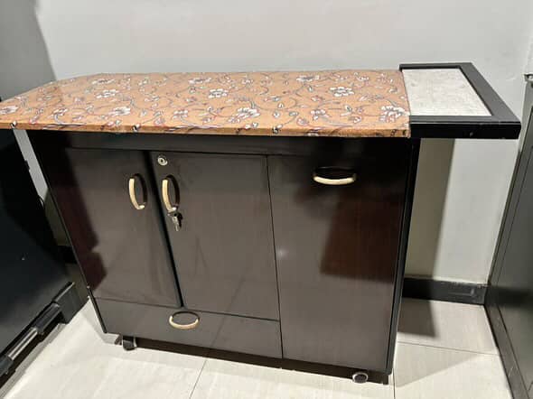 Urgent sale Iron Table and cupboard for sale 0