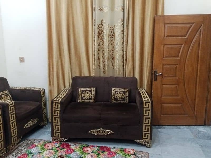 Golden Brown Luxury 6 seater sofa 3