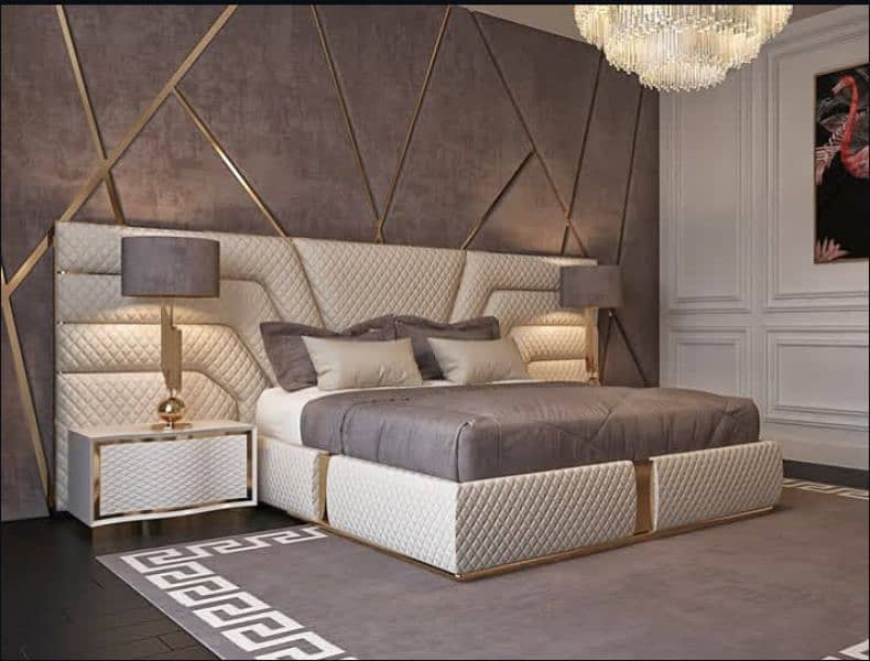 "King Bed / Turkish Wooden Bed / Luxury Design" 1