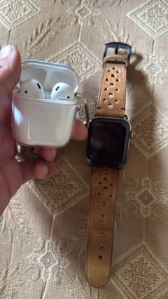 airpods 2nd generation & series 4 stainless steel watch