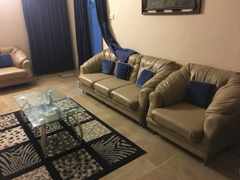 sofa set 5 seater lather 1