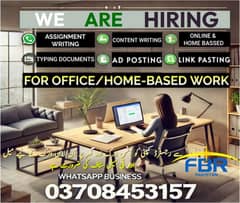 online jobs/full time/part time/simple typing jobs for boys and girls