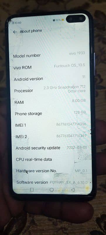 vivo v19 non pta 0