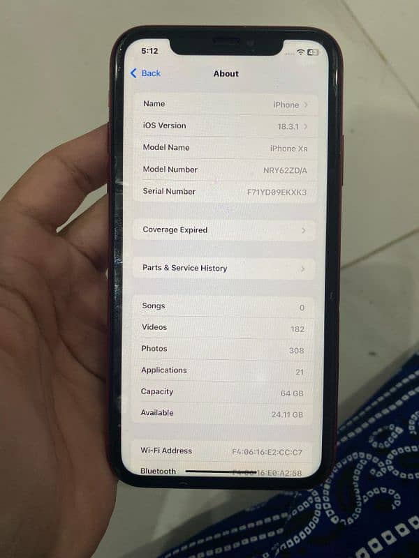 iPhone XR 64 Gb JV Sim PTA Approved 8