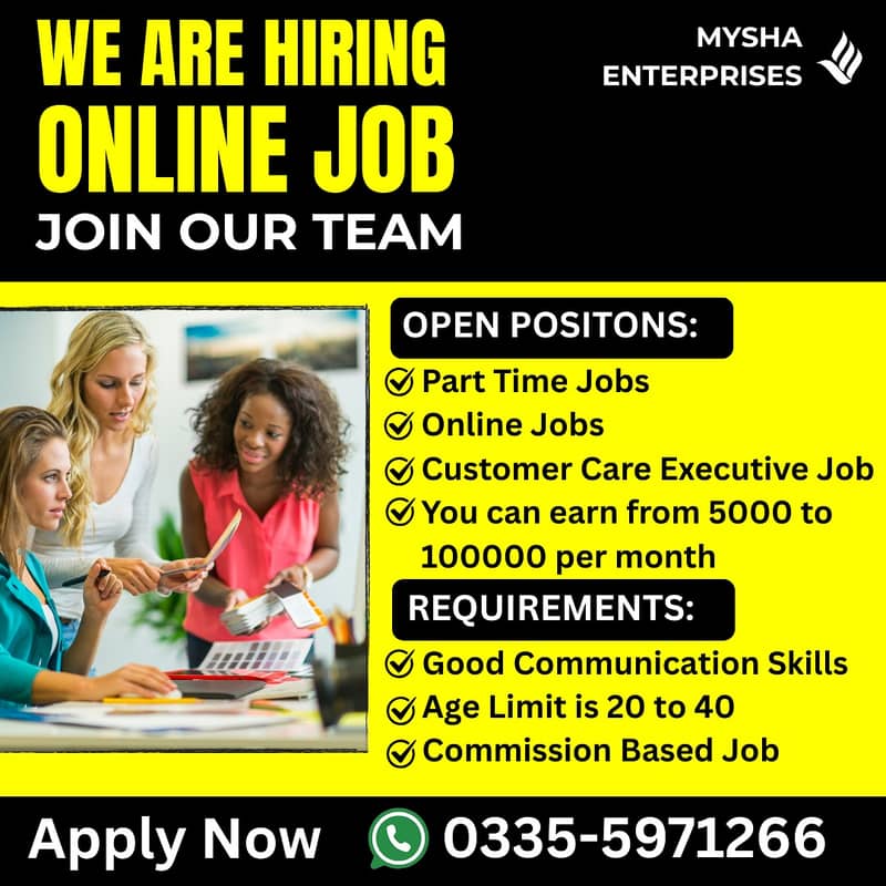 Online Jobs , Job for Male , Females part time , Full time Home Based 0