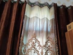 4PCs Valvet & Organza stuff Curtains for Sale