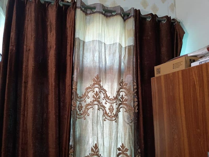 4PCs Valvet & Organza stuff Curtains for Sale 1