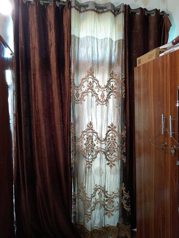 4PCs Valvet & Organza stuff Curtains for Sale 3