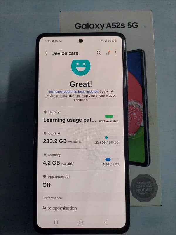 samsung a52s - 5G - 8/256gb variant 5