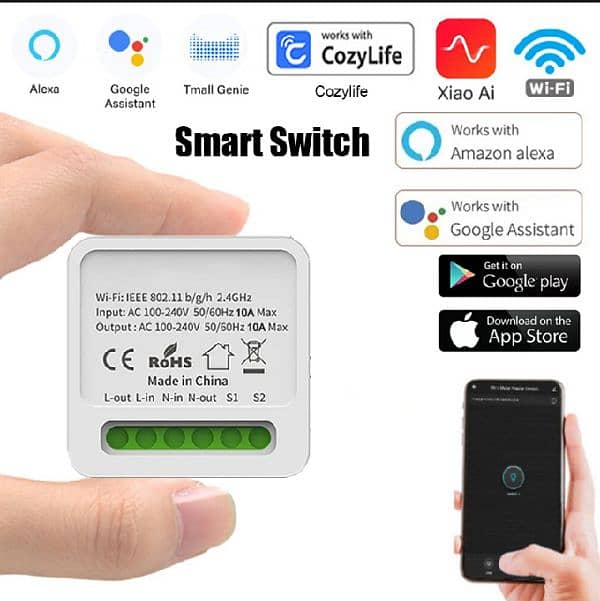 Wifi mini Smart Switch Light/Fan control 16 Ampere 0