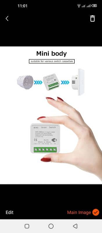 Wifi mini Smart Switch Light/Fan control 16 Ampere 2