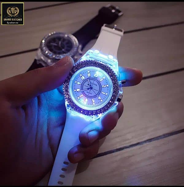 NEW ARRIVAL EID COLLECTION  GENEVA 3D MULTI LIGHT LED GIRLS WATCH 6