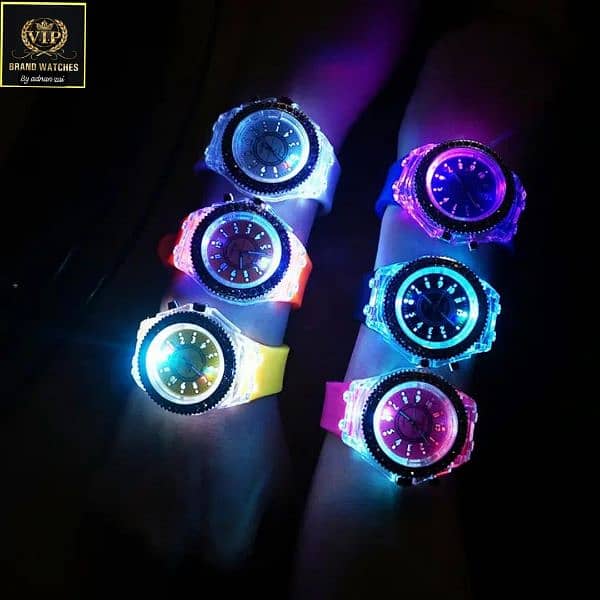 NEW ARRIVAL EID COLLECTION  GENEVA 3D MULTI LIGHT LED GIRLS WATCH 10