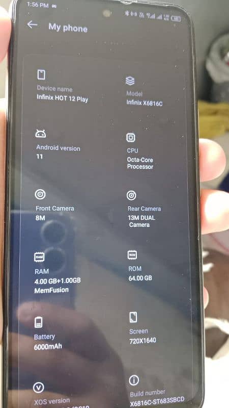 Infinix Hot 12 play  4/64gb 1