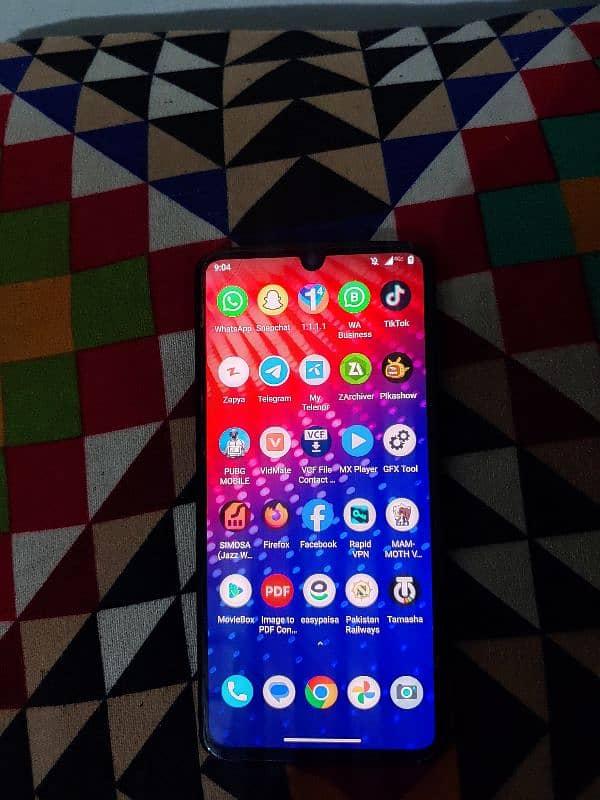 Moto Z4 display finger 6