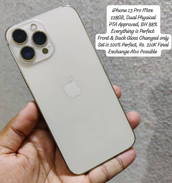 iPhone 13 Pro Max 128GB PTA Approved Dual Physical 0