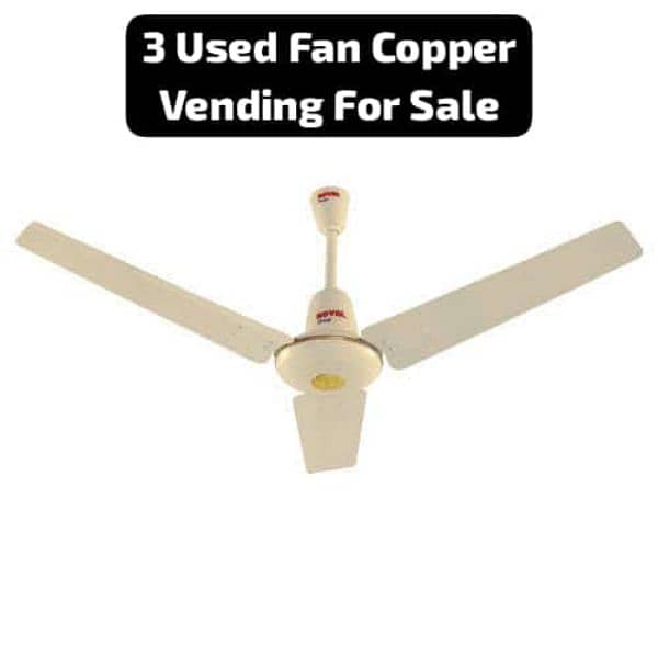 3 Used Fan in Copper Vending For Sale 0