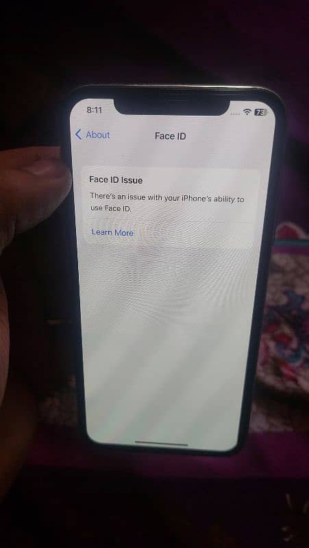 iphoneX 256gb pta approved only face id not working condition 10/9 3