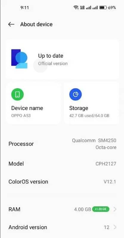 oppo A53 7