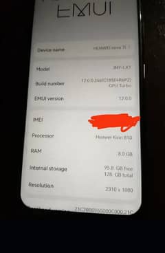 mobile for sale Huawei nova7i 8GB RAM 128gb memory all ok 0303 5280699