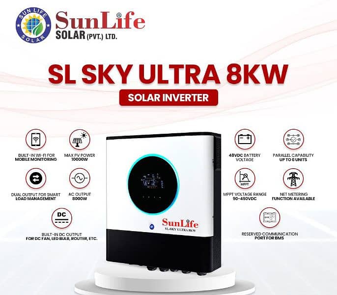 Sunlife Solar SL Plus PV5000 4Kw Dual Output Hybrid Bult In WiFi 2