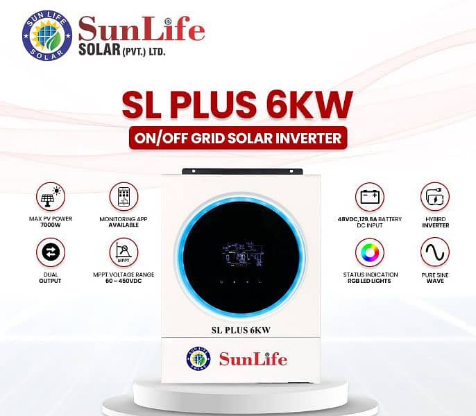 Sunlife Solar SL Plus PV5000 4Kw Dual Output Hybrid Bult In WiFi 3