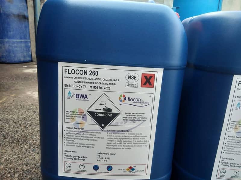 RO plant chemical price in Pakistan - Flocon 260 Antiscalant 2