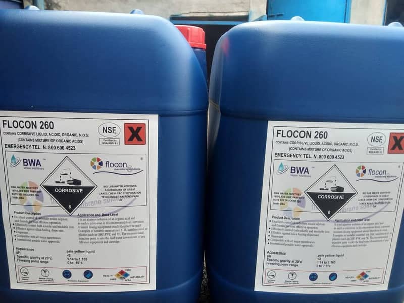 RO plant chemical price in Pakistan , Flocon 260 Antiscalant 7