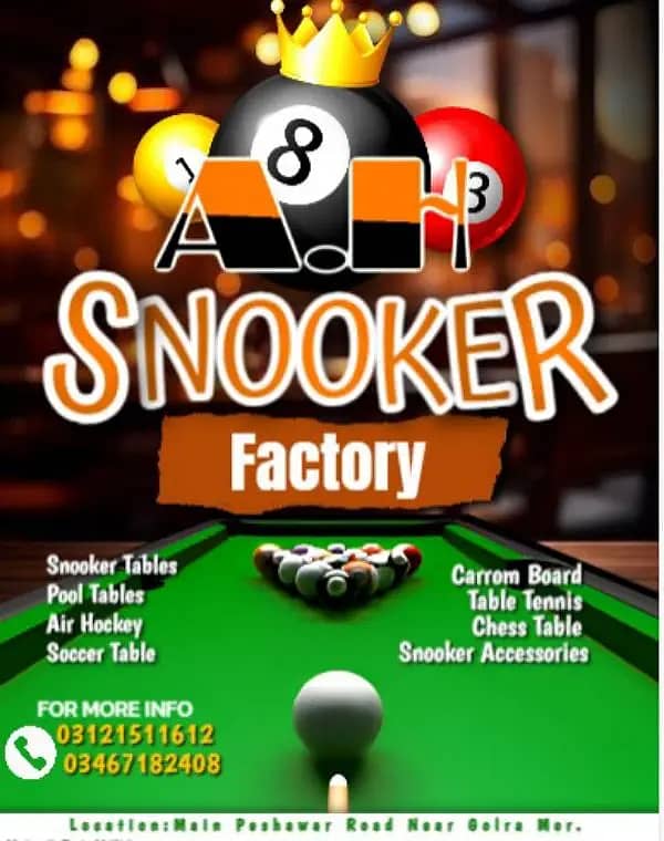 Snooker Tables|Pool Tables|Air Hockey|Soccer Table|Carrom Board 10