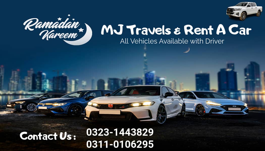 Rent A car all cars available for rent with driver In Pakistan 12