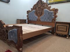 carving bed set new not used king size cinyoti style (just call me)