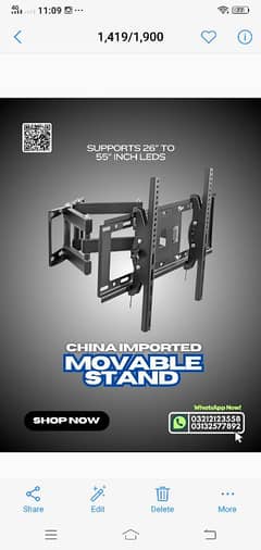 HYDEROLIC MOVABLE DOUBLE SUPPORT LED STAND PH= 0321-212-3558