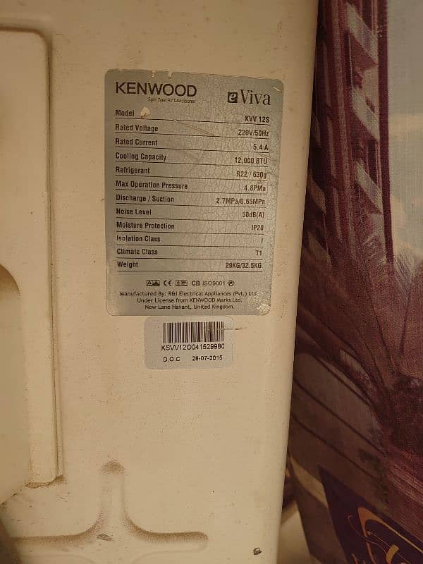 Kenwood 1 ton split Ac 2