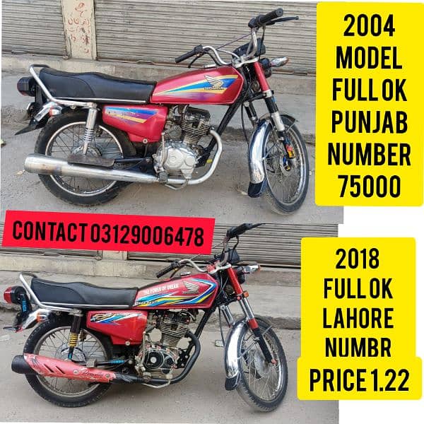 2018 and 2004 model bikes for sale. . . only serious buyers contact 0