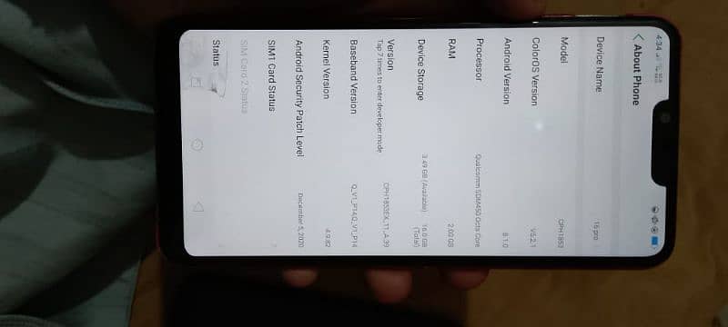 OPPO 2GB RAM 16GB MEMRORY 3