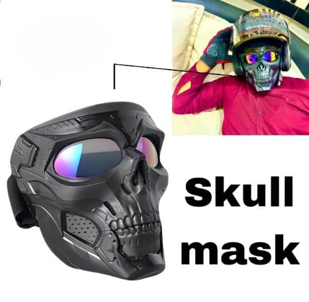 Motorcycle Skull Mask Cycling Windproof Full Face Skeleton 0