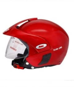 Open Face Helmet With Shed Red Stylish Good Condition 03154737959