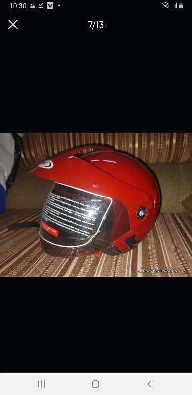 Open Face Helmet With Shed Red Stylish Good Condition 03154737959 2