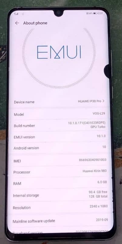 PTA Pro 03025560607 Huawei P30 Pro 7