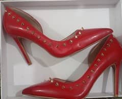 Red High Heels for Women – Studded Party Wear Stiletto Heels