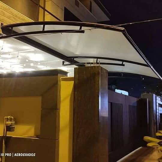 Pvc tensile parking shades | Roof shades | Wall mount | Car porch 5